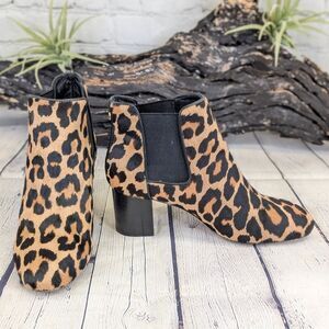 Kate Spade Leah Leopard Print Ankle Booties – Real Dyed Cow Hair